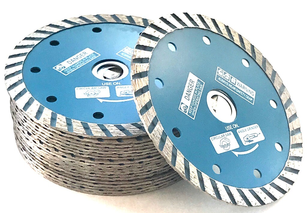 Pro Right Industry 4-Inch Diamond Blade 5-Pack – Cutting Discs For Stone, Concrete, Masonry, Fits Angle Grinders (101.6mm)