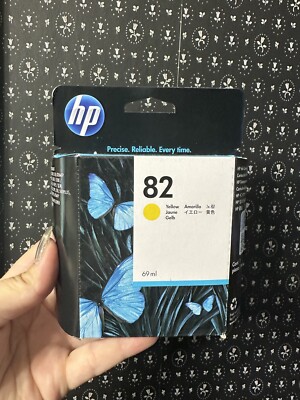 New Genuine Hp 82 Yellow Ink Cartridge 28ml CH568A Original OEM dated ...