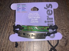 Claire  s Daddy daughter BFF Best Friends mood cord bracelet jewelry set 1