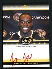 ANTHONY ALFORD 2012 LEAF ARMY ALL-AMERICAN BOWL TOUR ON CARD AUTO 3/25 KT WIZ