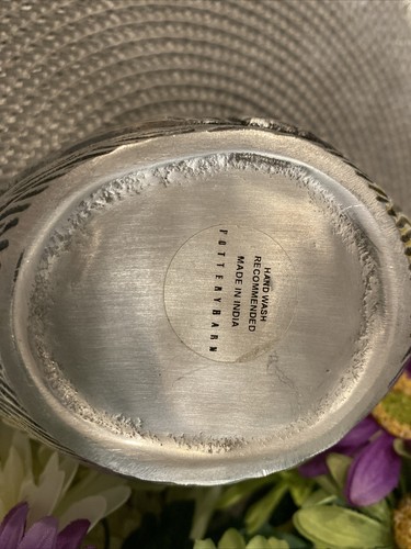 Pottery Barn Pewter Pheasant Gravy Boat Sauce Server Metal Bird Bowl - Picture 4 of 6