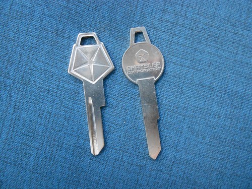 2 DODGE CHRYSLER PLYMOUTH MOPAR IGNITION TRUNK KEY BLANKS 59 60 61 62 63 64 65