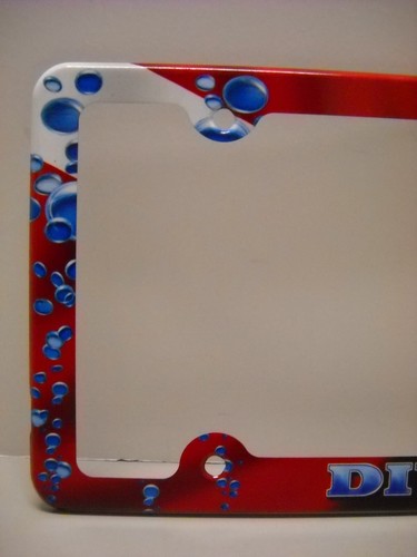 Salty Bones Red and White Diver Flag and Bubbles Metal Frame Fit Set of 2 - Picture 5 of 7