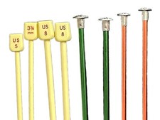 Knitting Needles Set of 4 14" Boye  Other US 5, 7, 8, 9 as seen in pictures