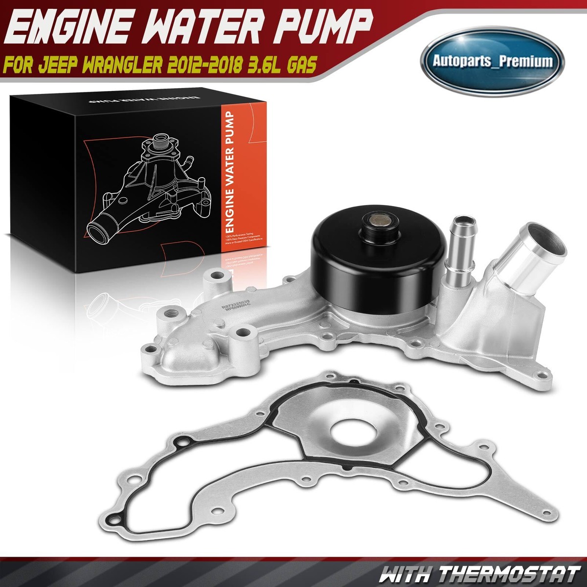 Engine Water Pump for Jeep Wrangler 2012-2018 Wrangler JK 2018 3.6