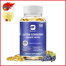 Zeaxanthin and Lutein 40 mg 120 Softgels | Eye Health Vitamins with Grape Seed
