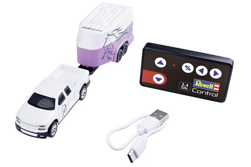 Revell Control 23567 Pick-Up mit Pferdetransporter weiss/rosa 1:64 R/C Fahrzeug - Picture 6 of 6