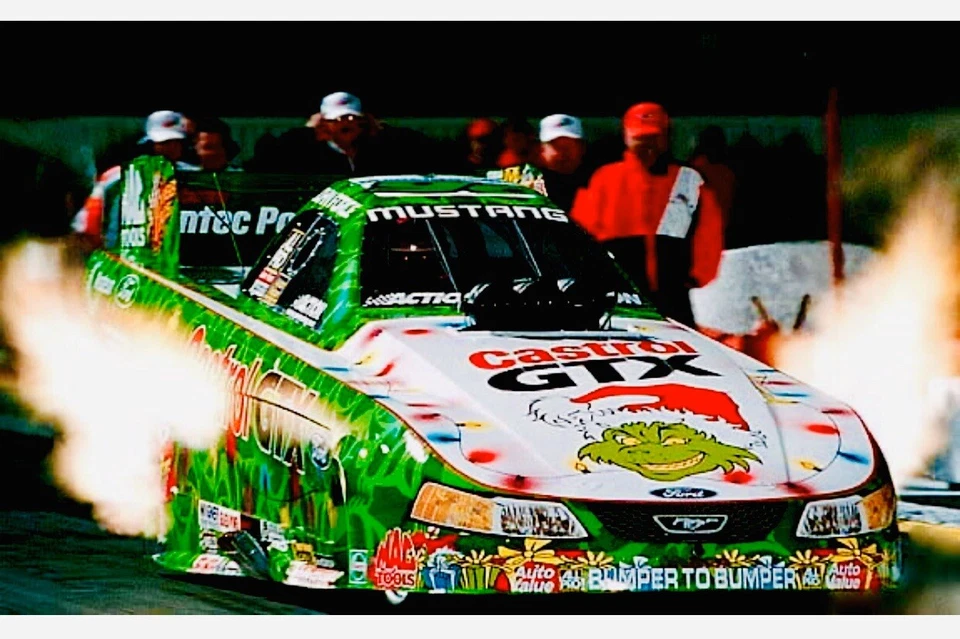 NHRA JOHN FORCE 1:24 Diecast CHRISTMAS GRINCH Funny Car NITRO DENNIS Action - Image 2 of 4