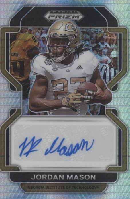 2023 Panini Prizm Draft Picks - 2022 Prizm Draft Picks Autographs Update Hyper Prizm #RA-JMA Jordan Mason (AU)