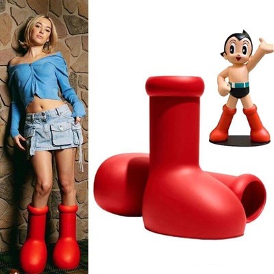 NewMSCHF Big Red Boots Unisex Versatile BRB Astroboy Rain Boots Rubber Sole DE