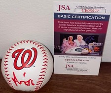 Shinnosuke Ogasawara Signed Rawlings Washington Nationals Logo Baseball JSA