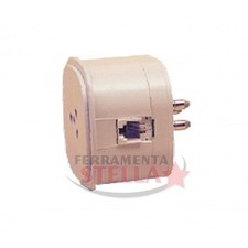 SPINA PRESA TELEFONICA TELEFONO MULTIPRESA ADATTATORE PLUG INTERNET RJ11 3 POLI