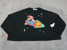 NEW Disney Sweater Womens 1X XL Black Minnie Mouse Play In The Park Astro Parks
