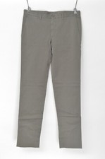 NWT VERSACE COLLECTION Gray Stretch Cotton Flat Front Dress Pants 34 (EU 50)