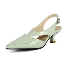 Women's Elegant Party Dress Pointed Toe Low Kitten Heels Slingback Sandals Shoes