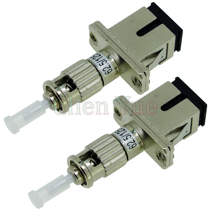 2pcs SC Female-ST Male Optica Adapter ST-SC flange Coupler Multimode MM 62.5/125 - Image 2 of 4