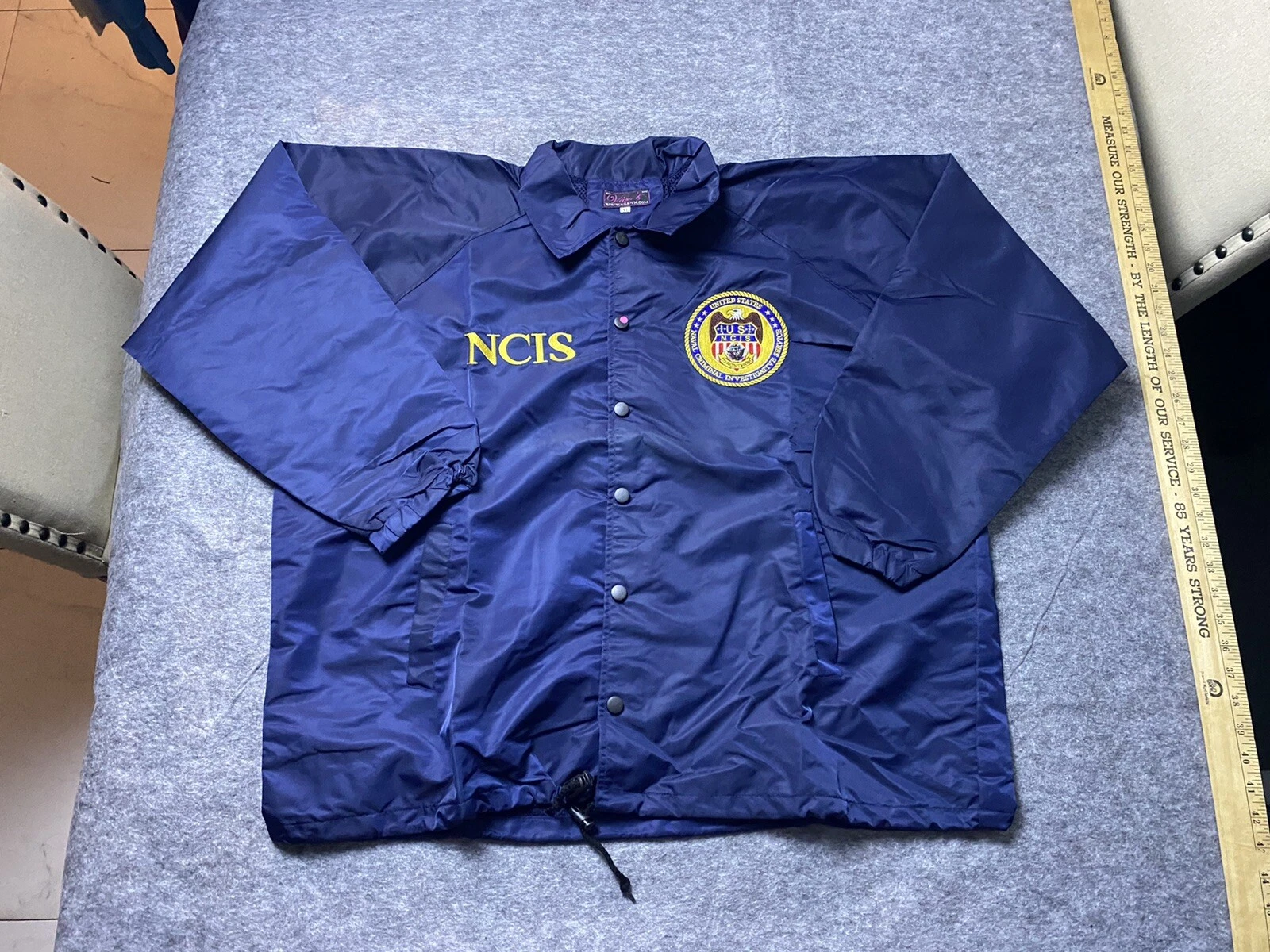 Vintage NCIS Jacket Mens Extra Large Blue Windbreaker US Special Agent