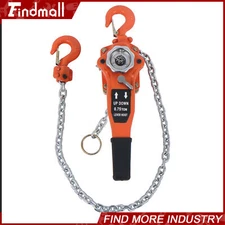 Findmall Manual Lever Chain Hoist 3/4 Ton 1650lbs Capacity 5FT/1.5m G80 Chain