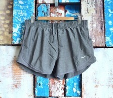 Women's Nike Dri-FIT Tempo Running Shorts M-XL Gunsmoke Grey Glow 3" Inseam NWT