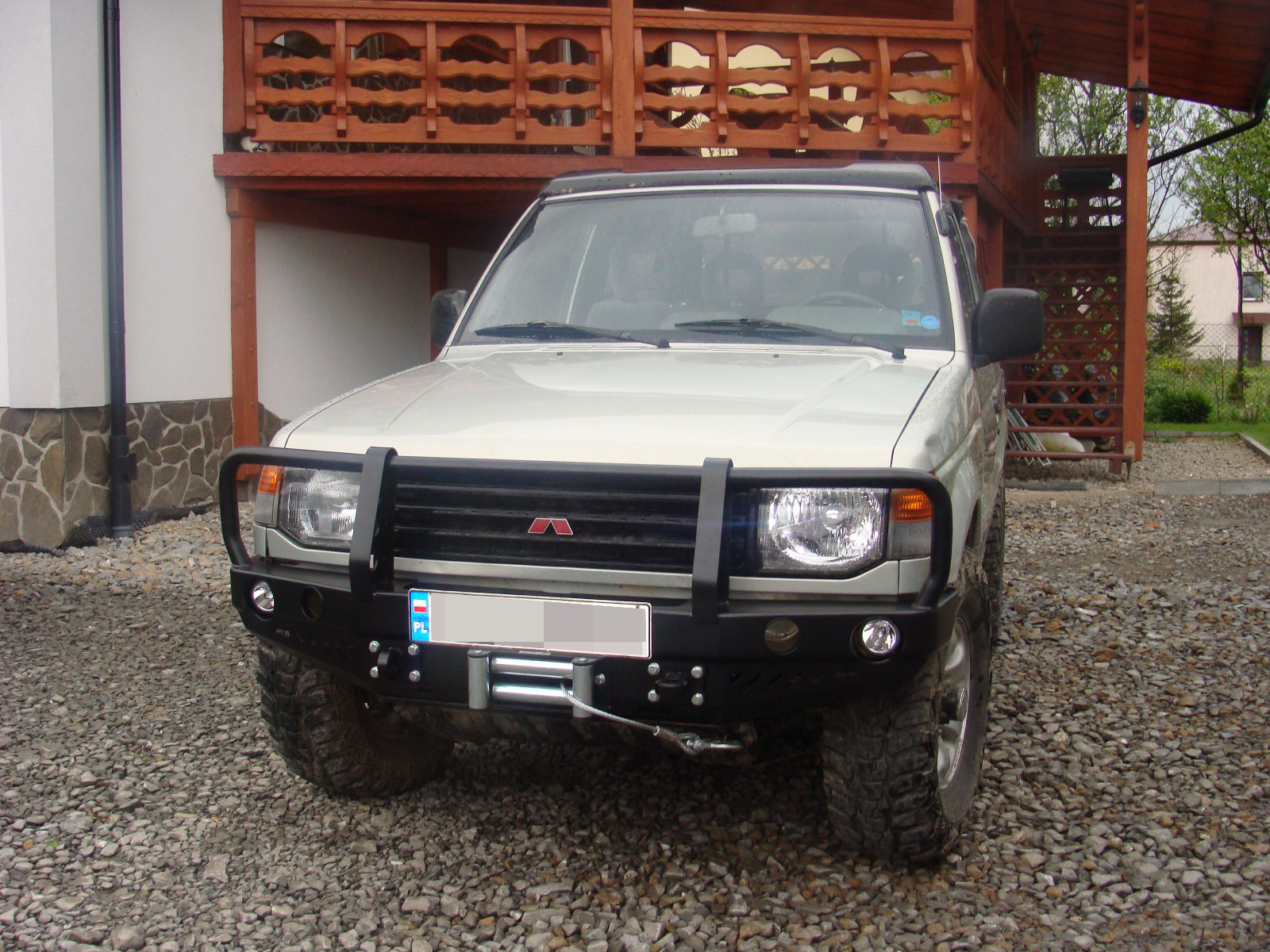 Mitsubishi Pajero Shogun Mk2 II 19912000 FRONT STEEL BUMPER WINCH OFF
