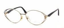 Club LA 6103 Vintage Fancy Metal Oval Unique Eyeglasses 90s Italy NOS