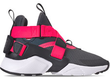 Nike Huarache City GS Big Kids' Shoes Anthracite Black Solar Red
