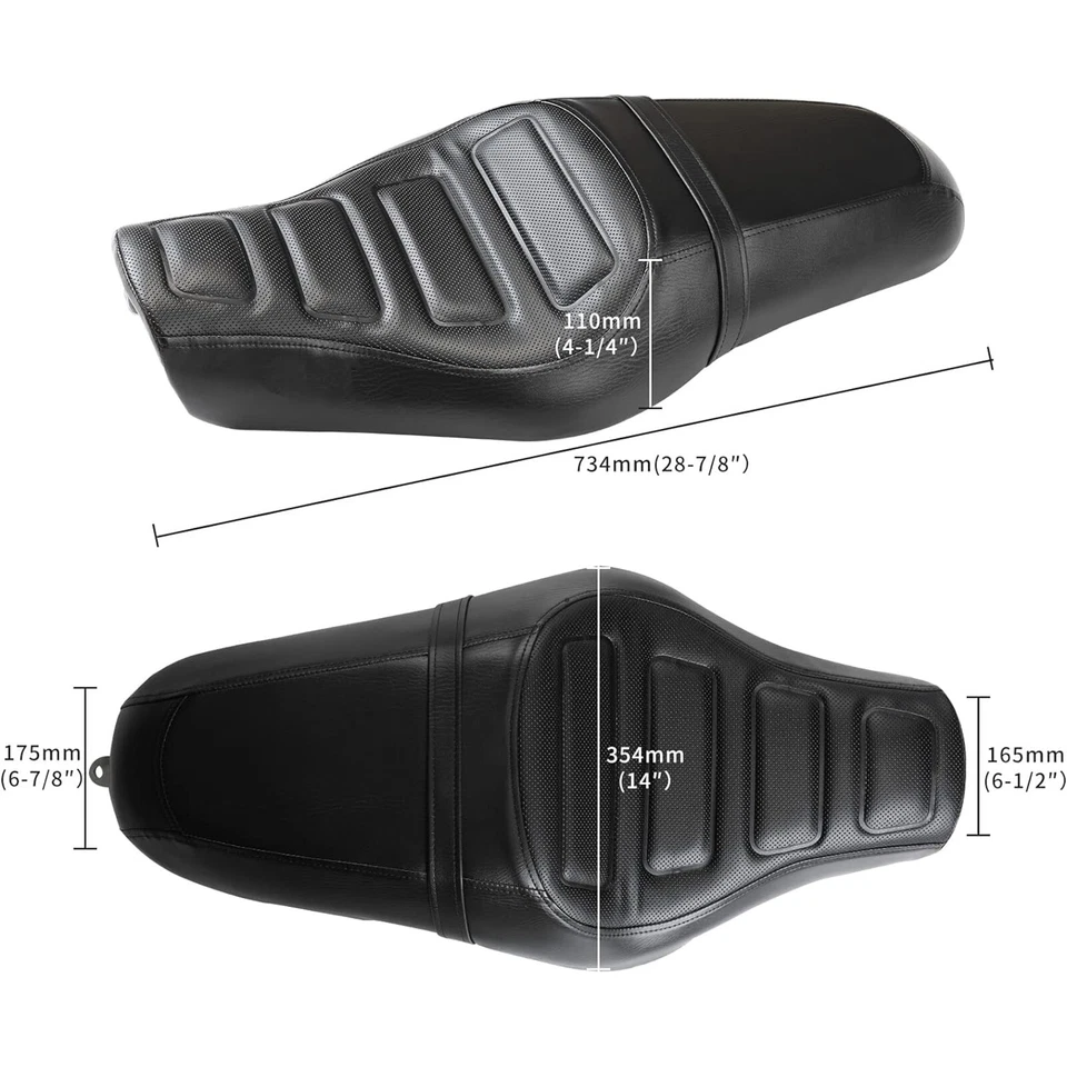 Para Harley Davidson Forty Eight XL1200X 2010-2016 conductor pasajero dos asientos Foto 2 de 4