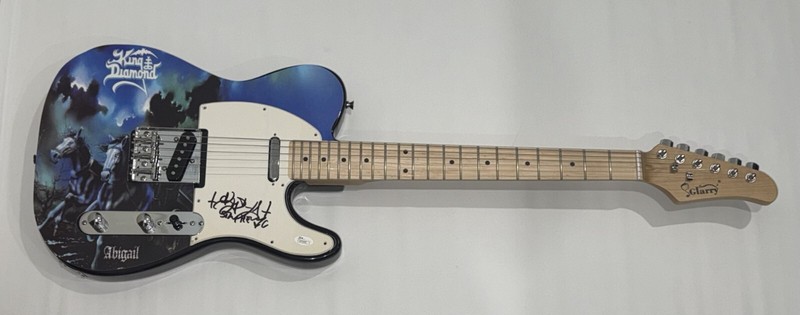 KING DIAMOND SIGNED CUSTOM ABIGAIL ELECTRIC GUITAR METAL LEGEND JSA COA