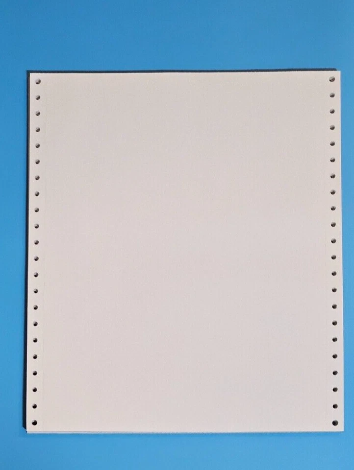 100 Sheets Dot Matrix Tractor Feed Computer Paper Continuous Great Condition - Image 2 of 2