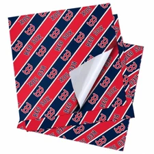 Lot of 2 Packs Boston Red Sox 20 x 30 Inch Wrapping Paper Sheets 6 Sheets Total