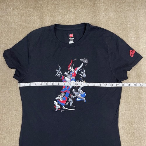 Vintage Hanes Harley Quinn Shirt Womens Small S Black Short Sleeve Comics Y2K - Picture 4 of 5