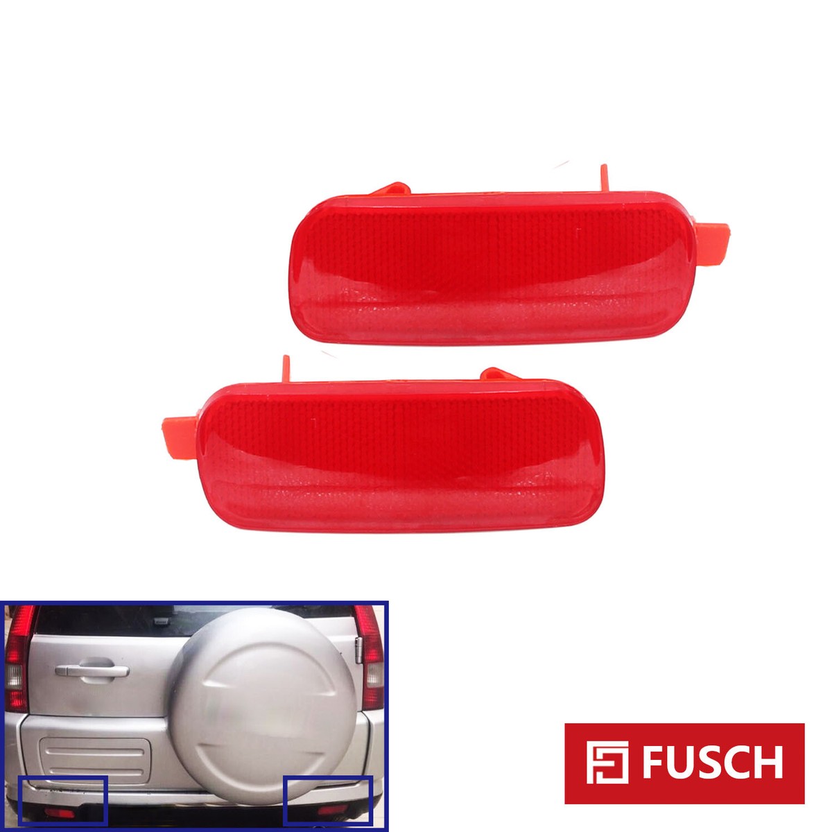 Pair Of Rear Bumper Reflectors – Fits 2002–2004 Honda CR-V EX LX (Left & Right)