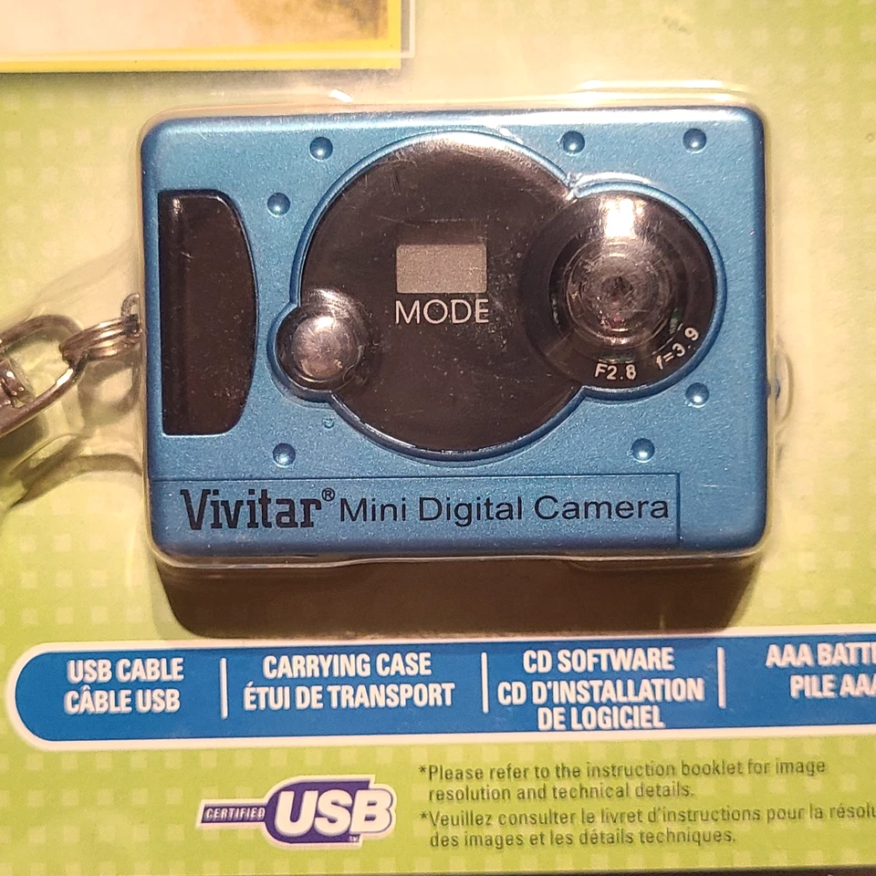 Vivitar 3-in-1 Mini Digital Camera Video 16MB Photos Keyring Hook Accessory Kit - Image 3 of 4