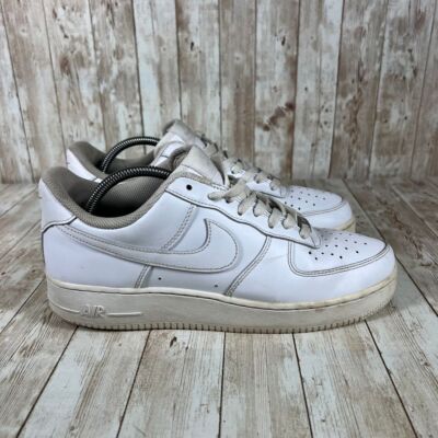 Nike Air Force 1 Low Classic White Gray Sneakers Athletic Shoes Size 9.5