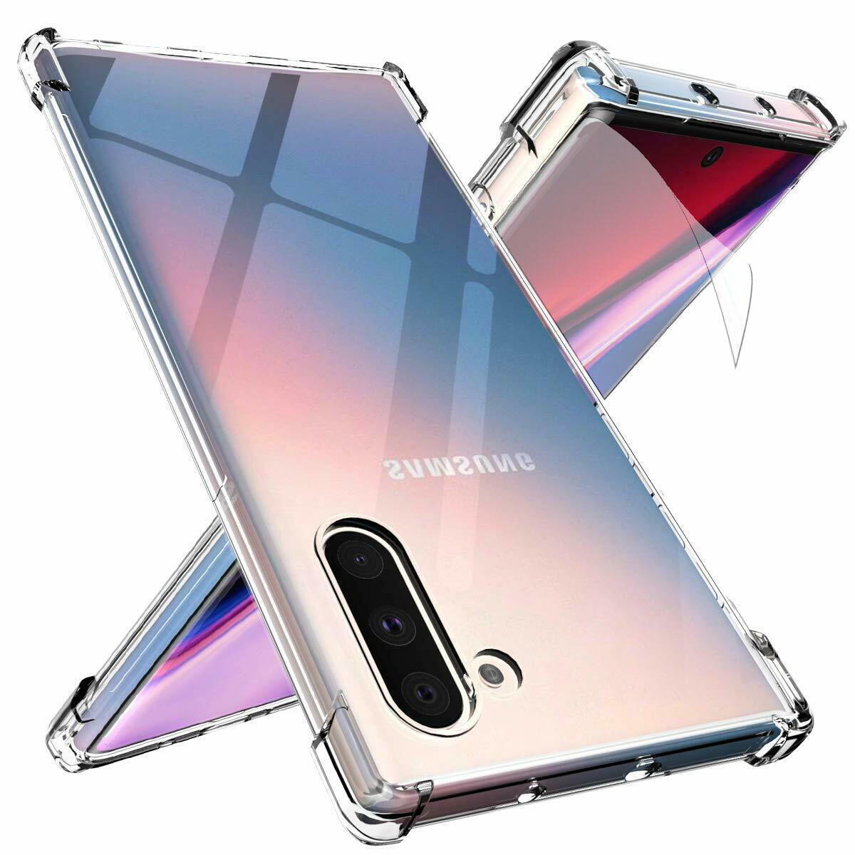 For Samsung Galaxy Note 10+/S10 Shockproof Clear Slim Rubber Soft