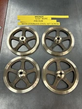 QTY 1 BOSTON GEAR G1220 BRONZE PULLEY 4” DIAMETER 5/16” BORE FOR ROUND BELTS