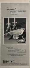 VTG 1952 Sterling Silver Centerpiece Tiffany & Co Original Print Ad 5x11