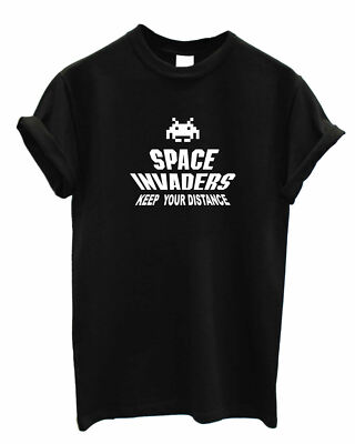 T-Shirt Space Invaders Keep your distance UNISEX-Druck sozialer distanzierender Nerd