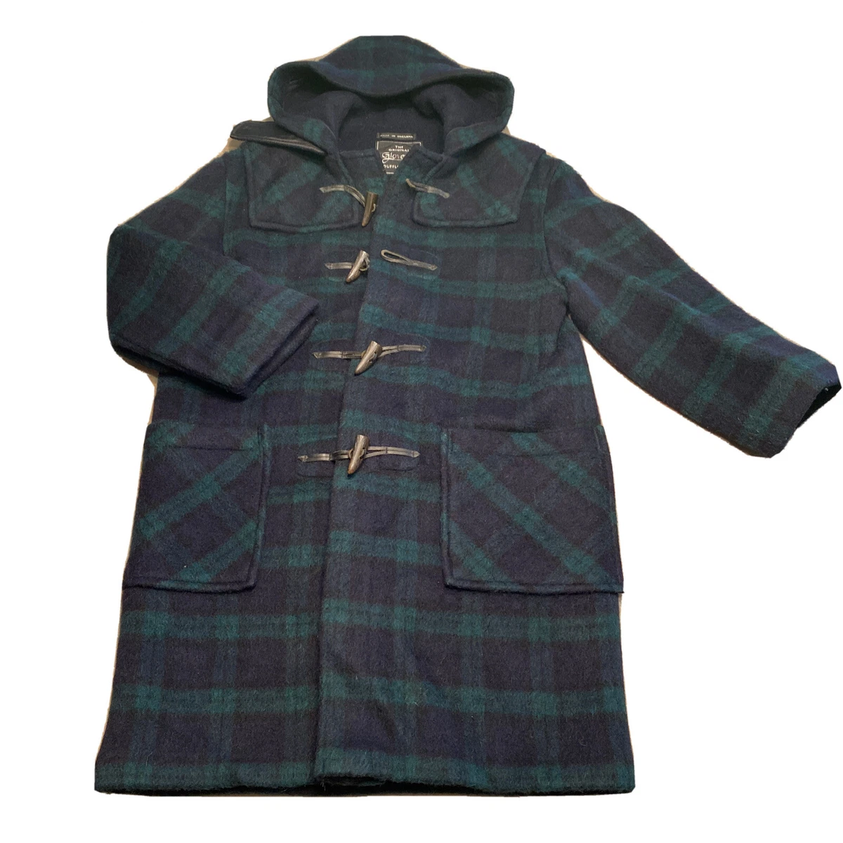 Plaid duffle coat clearance