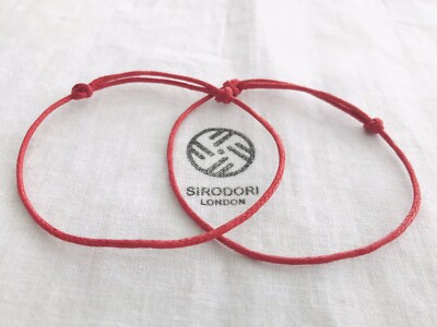 2 x handgefertigtes Kabbala rote Schnur verstellbares Armband GLÜCK ERFOLGSSCHUTZ