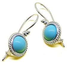 Coralli di Sardegna Orecchino Turchese 8mm Filigrana Sarda Cordino Argento