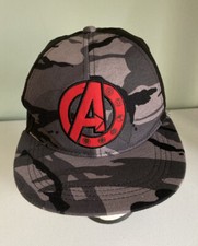 Marvel Avengers Embroidered Youth Snap Back Camo Ball Cap Hat One Size