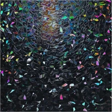 rabbitgoo Privacy Window Film Rainbow Static Cling Stained Glass Sticker Black