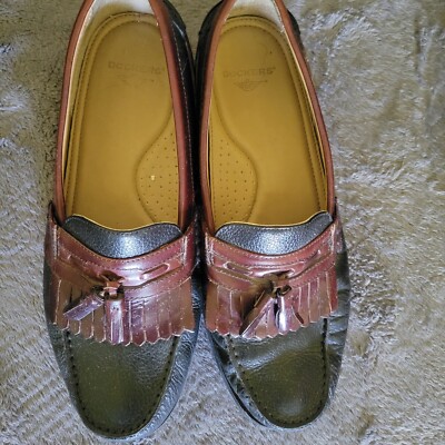 levi dockers mens shoes 90-7102 black and brown size 12 but fits a 13