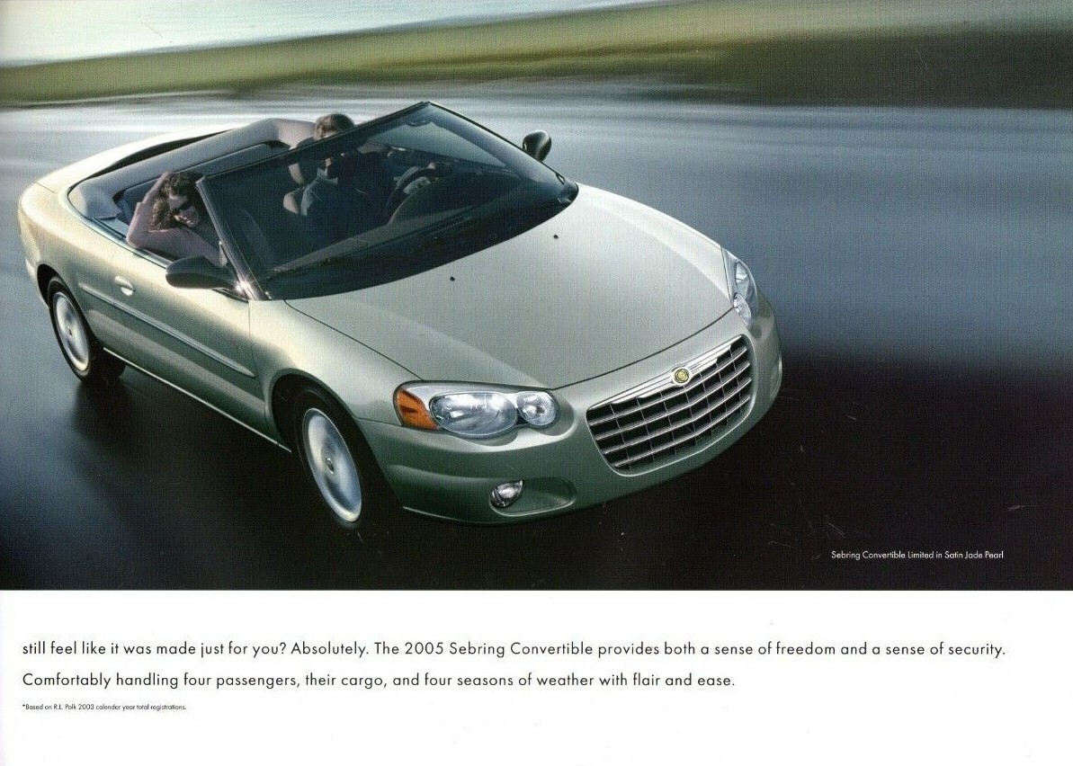 2005 Chrysler SEBRING Convertible Brochure/Catalog with Color