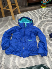 Burton Jacket Girls Large 10/12 Blue Dryride Hooded Insulated Ski Snowboard