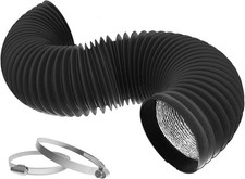 Dryer Vent Hose Flexible 4 Inch 8 Feet PVC Aluminum Foil Ducting Insulated Dryer