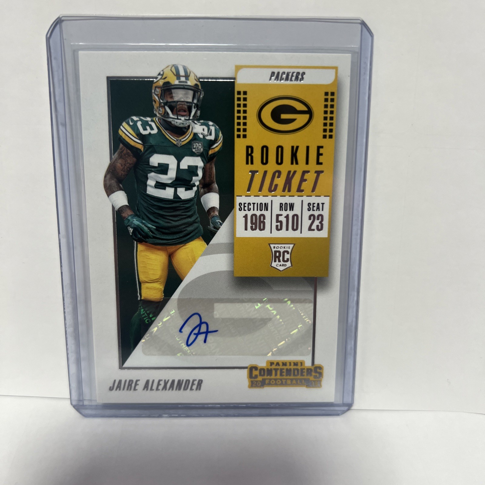 Jaire Alexander 2018 Panini Contenders RC Rookie Ticket Auto #153 Packers -HD