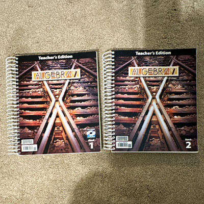 BJU Press Algebra 1 Teacher s Edition Books 1 & 2 Spiral w/ Toolkit CD