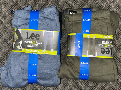LEE YOUTH TWO PACK JOGGER VARIOUS SIZES & COLORS 1203848